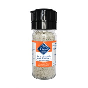 Le Paludier Grey Sea Salt w / Seasoning Vegetables & Pasta (Grinder) 70g