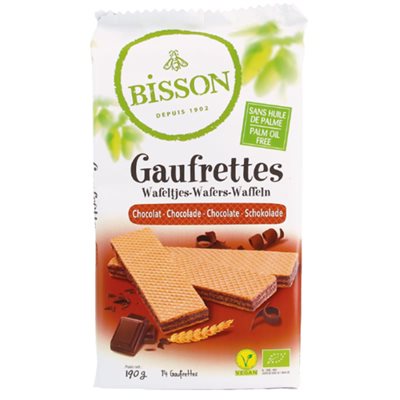 Bisson Gaufrettes au chocolat bio 190g