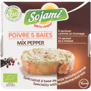 Sojami Spécialité à Base de Soja Lactofermenté Poivre 5 Baies 125 g