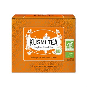 KUSMI English Breakfast black tea Organic - Box x 20 teabags 40g