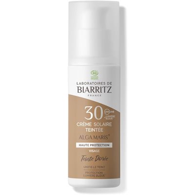 Biarritz Organic Tinted face sun cream Beige SPF30 50ml