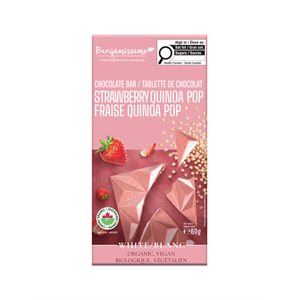 Benjamissimo Tablette Chocolat Blanc Fraises Quinoa Soufflé bio 60g