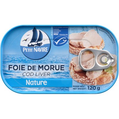 Petit Navire Foie de Morue Nature 120 g