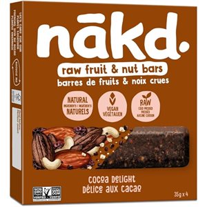 Nakd Raw Fruit & Nut Bars- Cocoa Delight 35Gx4