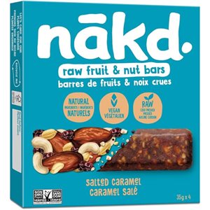 Nakd Raw Fruit & Nut Bars- Salted Caramel 35Gx4