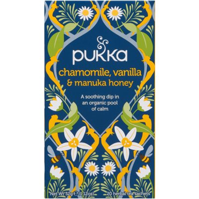 Pukka Thé Biologiques Camomille Vanille et Manuka