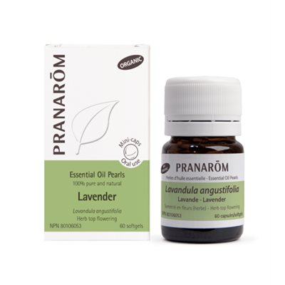 Pranarôm Lavender Essential Oil Pearls Organic 60 softgels