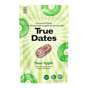 True Dates Flavoured Date Snacks Sour Apple 100g