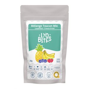 LYOBITES MIX TOUCAN FREEZE DRIED MIXED FRUITS 30g