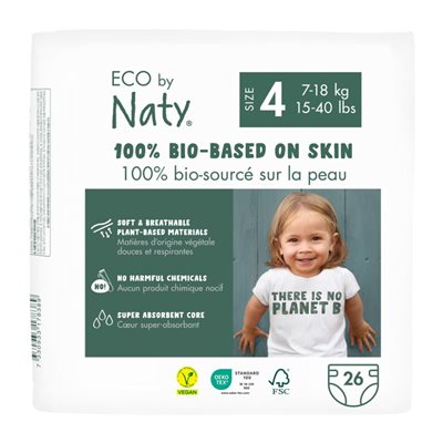 Naty Eco Couches 4 7-18 kg 26 pcs