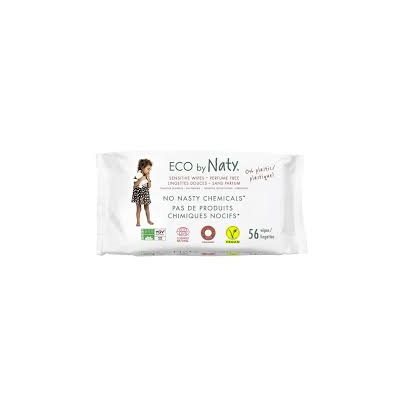 Naty Eco Sensitive Wipes Unscented 56 Pcs 