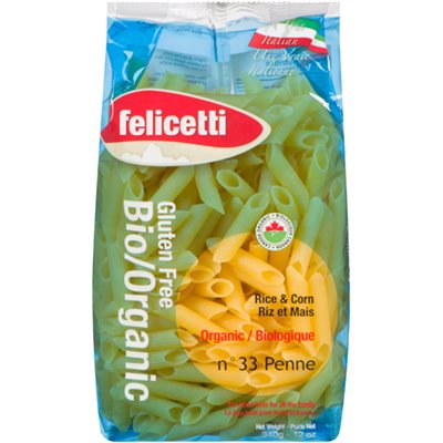 Felicetti n° 33 Penne Organic Gluten Free Rice & Corn 340 g 340g