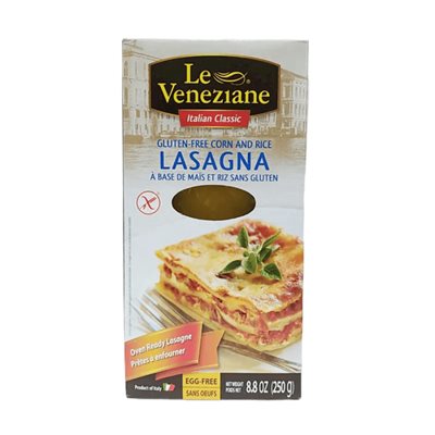 LE VENEZIANE LASAGNE SANS GLUTEN (AU MAIS ET RIZ) 250G