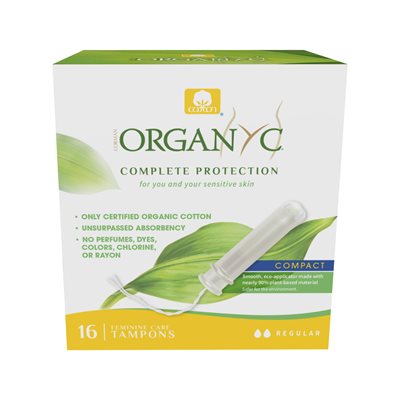 Organyc Compact 16 Tampons Regular Organyc Compact 16 Tampons Regular