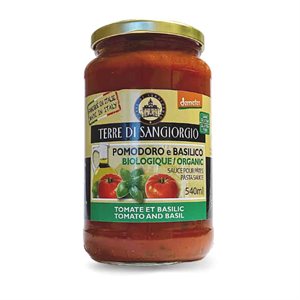 Terre di Sangiorgio Organic Tomato and Basil Pasta Sauce 540ml