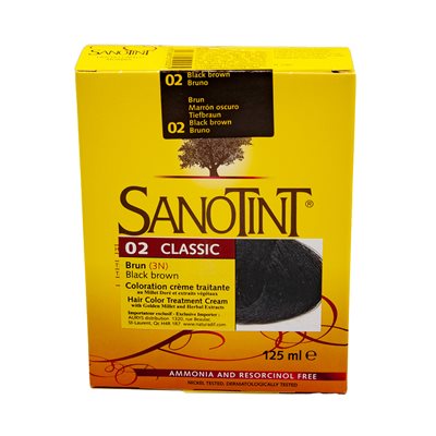 Sanotint CLASSIC 02 Black Brown (2N) 125 ml