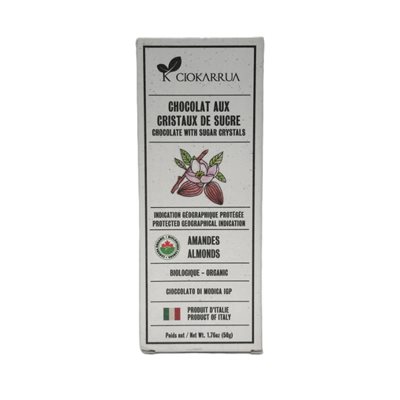 Ciokarrua Organic Chocolate Almonds 50g