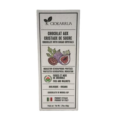 Ciokarrua Organic Chocolate nuts and figs 50g