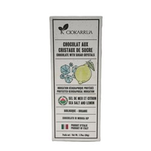 Ciokarrua - Organic Sea Salt And Lemon Chocolate Igp 50G