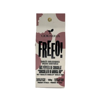 Freeo - Sablés Biologiques Aux Pépites De Chocolat "Cioccolato Di Modica Igp" 130G