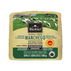 Biobio organic imported Manchego cheese 150 g