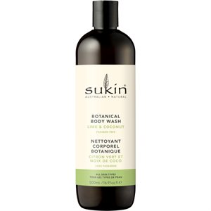Sukin Gel Douche Botanique - Lime & Noix De Coco - 500 Ml